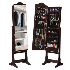 Jewelry Armoire Organizer with Full Mirror