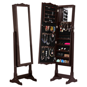 Jewelry Armoire Organizer with Full Mirror