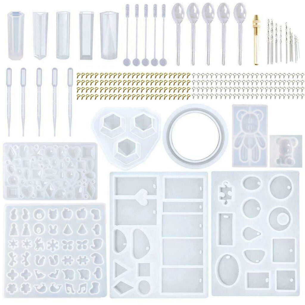 DIY Crystal Glue Jewelry Mold 229 Pcs Set