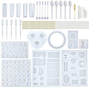 DIY Crystal Glue Jewelry Mold 229 Pcs Set