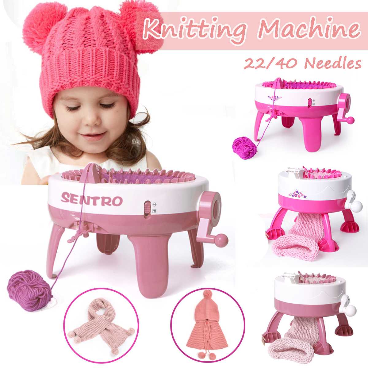 DIY Kid 22/40 Needles Knitted Machine