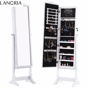 Jewelry Armoire Organizer with Full Mirror